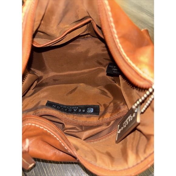 Kenneth Cole Reaction Quality Leather Small Shoulder Bag Short Under Arm Length - Picture 7 of 11